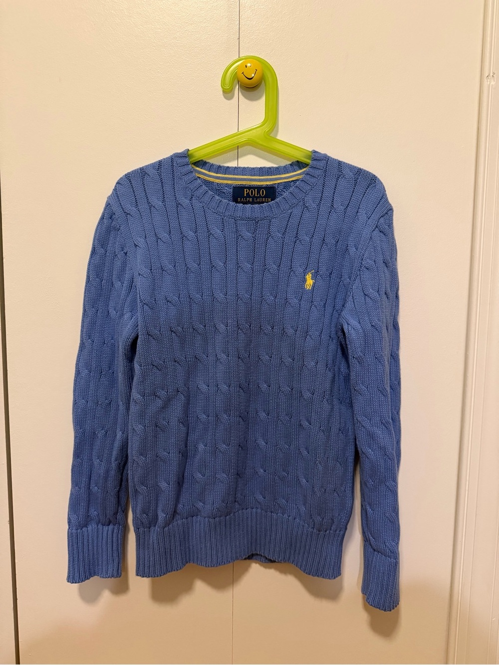 Polo by Ralph Lauren Girls’ Periwinkle Blue Cable-Knit Sweater